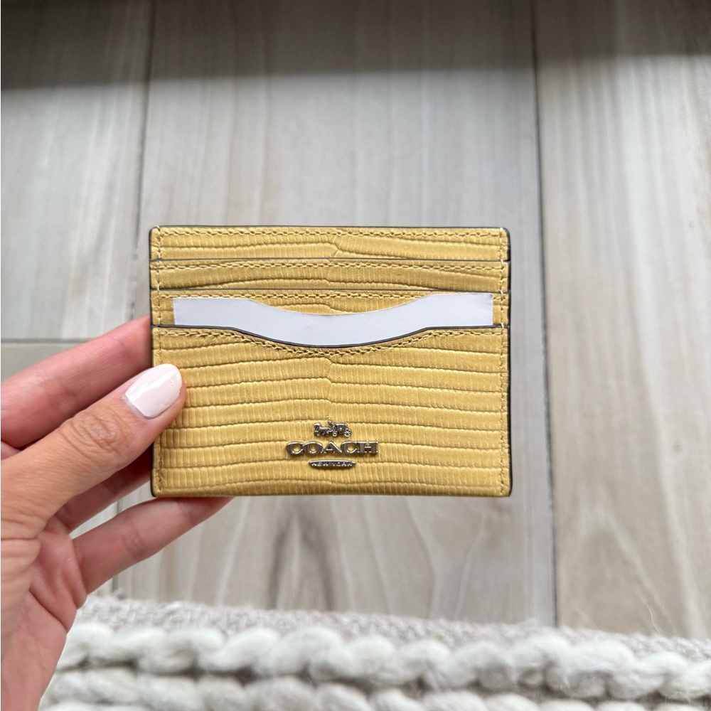 Coach Mustard Yellow Card Holder